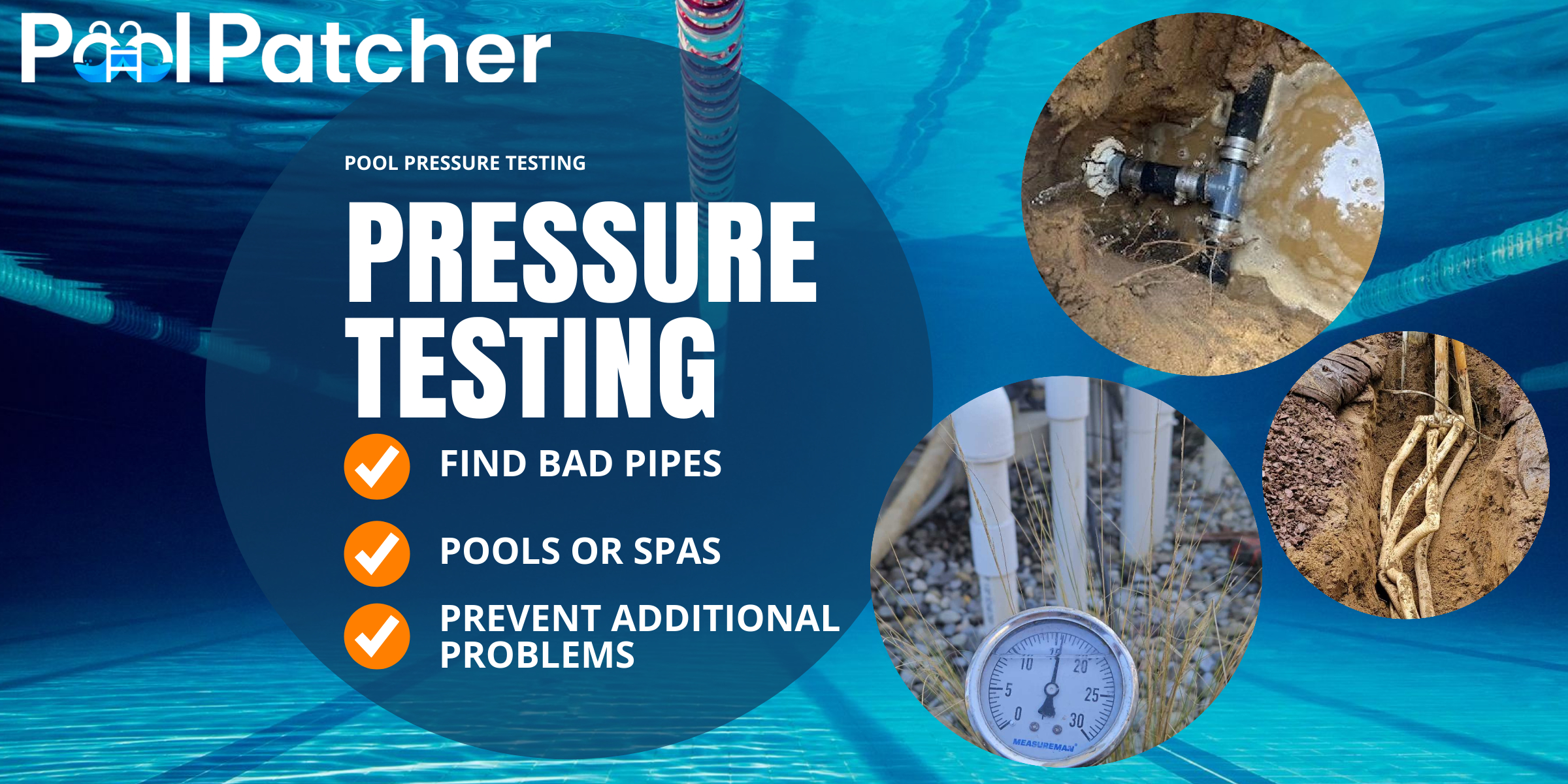 POOL PRESSURE TESTING POOL PATCHER